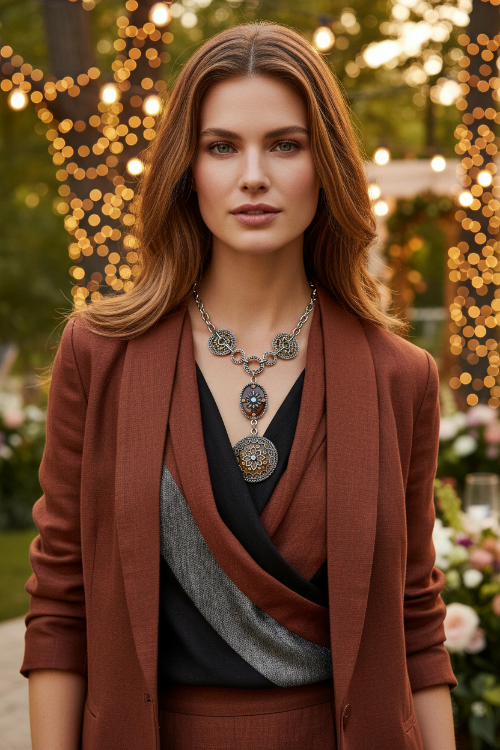Lovely Chain and Disc Necklace