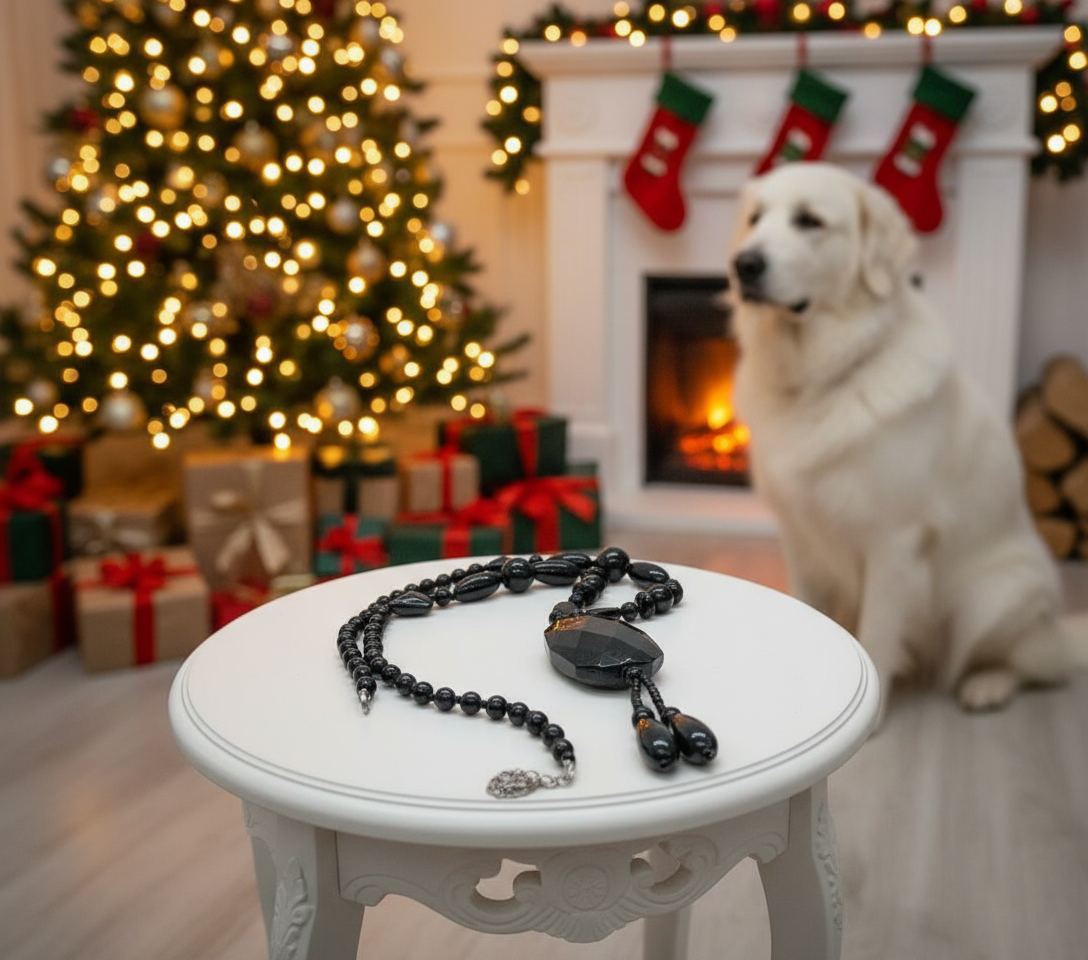 Lovely Black Faceted Necklace