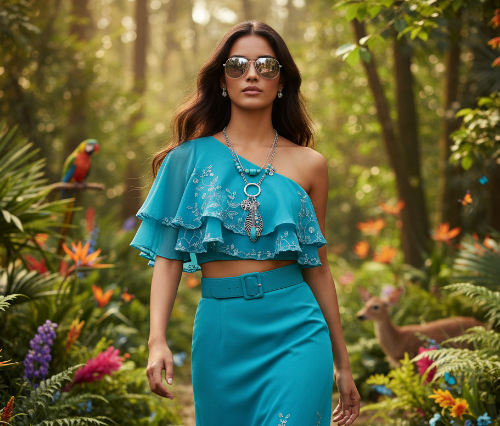 Stunning Turquoise Feather, Amazonite, Magnesite, and Tibetian Silver, Two-Strand, Chain Necklaces, One-of-a-Kind-crafted by Artistry Jewelry