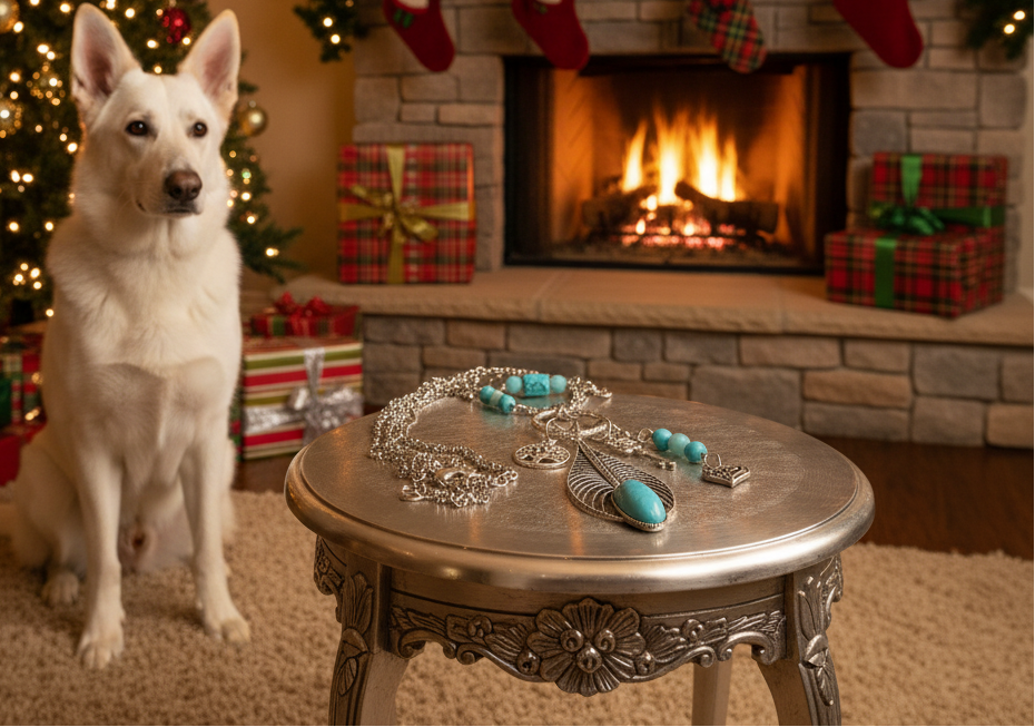 Stunning Turquoise Feather, Amazonite, Magnesite, and Tibetian Silver, Two-Strand, Chain Necklaces, One-of-a-Kind-crafted by Artistry Jewelry