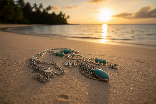 Stunning Turquoise Feather, Amazonite, Magnesite, and Tibetian Silver, Two-Strand, Chain Necklaces, One-of-a-Kind-crafted by Artistry Jewelry