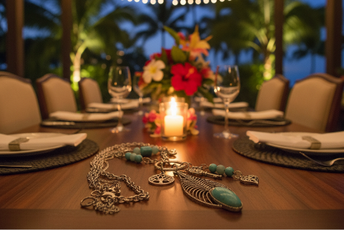 Stunning Turquoise Feather, Amazonite, Magnesite, and Tibetian Silver, Two-Strand, Chain Necklaces, One-of-a-Kind-crafted by Artistry Jewelry