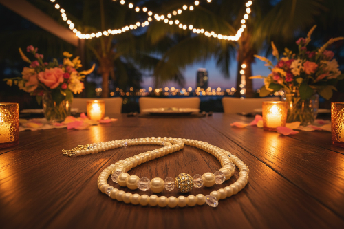 Gorgeous Yellow Pearl Beads,Briolette Crystals, and Cubic Zirconia, One-of-a-Kind Beaded Necklace-handcrafted by Artistry Jewelry