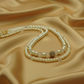 Gorgeous Yellow Pearl Beads,Briolette Crystals, and Cubic Zirconia, One-of-a-Kind Beaded Necklace-handcrafted by Artistry Jewelry