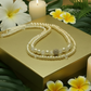 Gorgeous Yellow Pearl Beads,Briolette Crystals, and Cubic Zirconia, One-of-a-Kind Beaded Necklace-handcrafted by Artistry Jewelry
