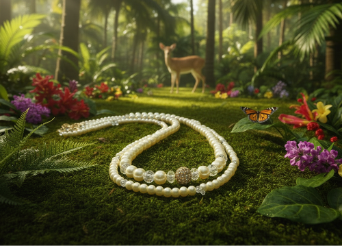 Gorgeous Yellow Pearl Beads,Briolette Crystals, and Cubic Zirconia, One-of-a-Kind Beaded Necklace-handcrafted by Artistry Jewelry