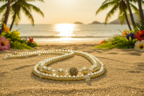 Gorgeous Yellow Pearl Beads,Briolette Crystals, and Cubic Zirconia, One-of-a-Kind Beaded Necklace-handcrafted by Artistry Jewelry