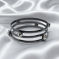 Exciting Triple Bangle Spike Bracelet