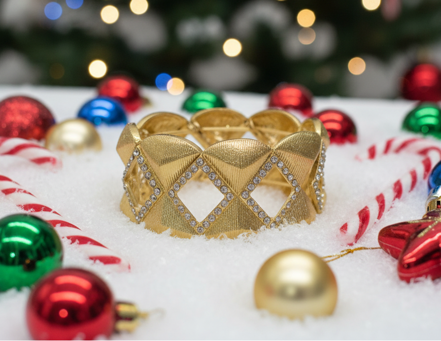 Golden Rhinestone Bracelet