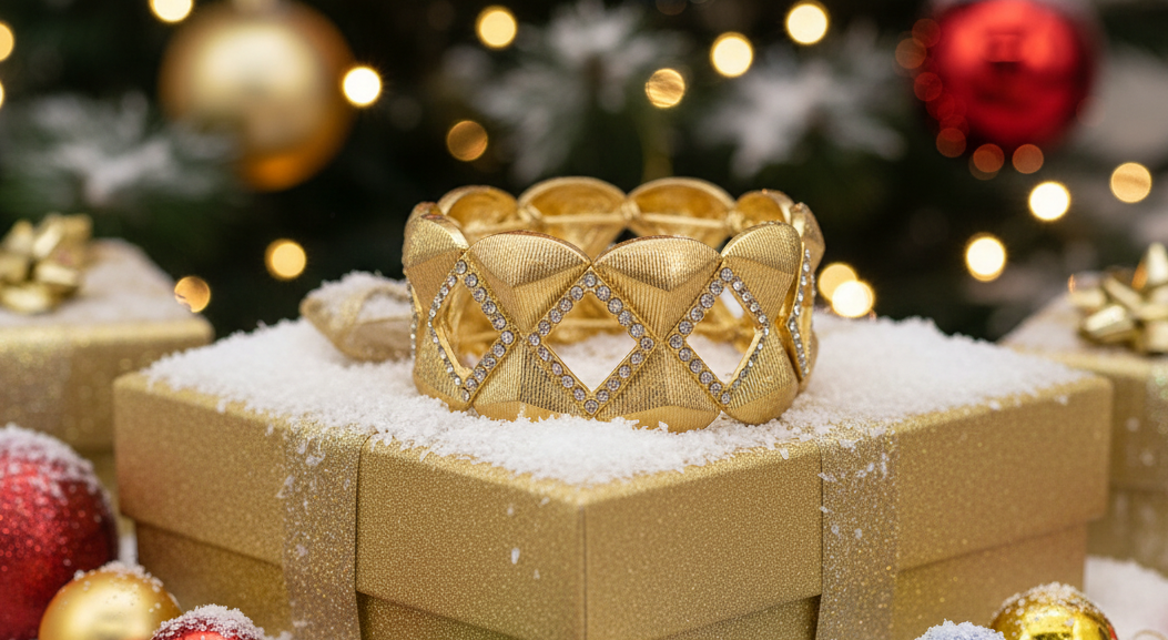 Golden Rhinestone Bracelet