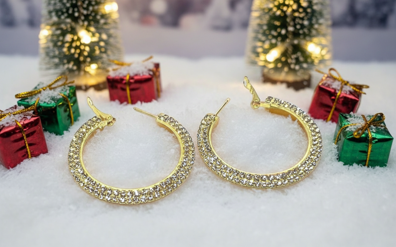 Dazzling Gold Hoop Earrings