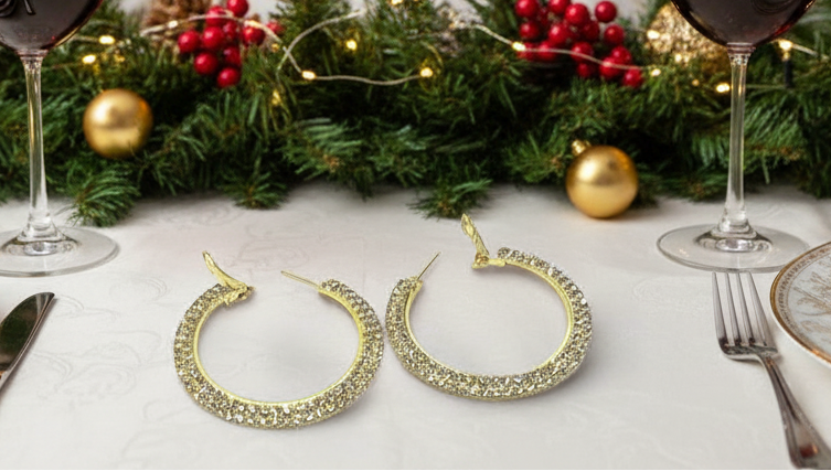 Dazzling Gold Hoop Earrings