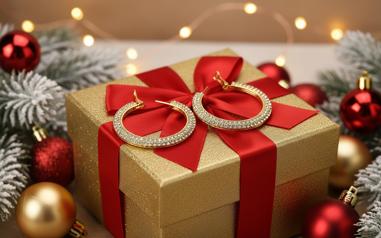 Dazzling Gold Hoop Earrings