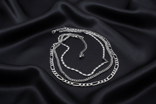 Flattering Triple Chain Choker Necklace