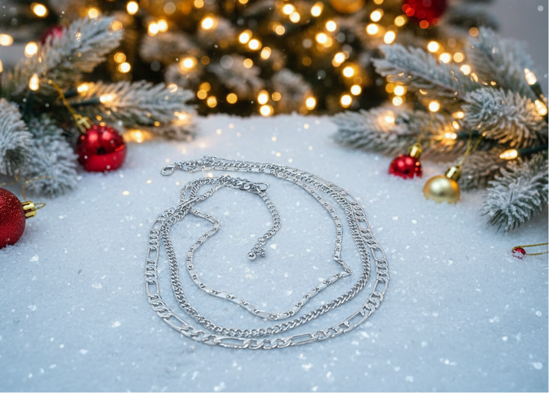 Flattering Triple Chain Necklace