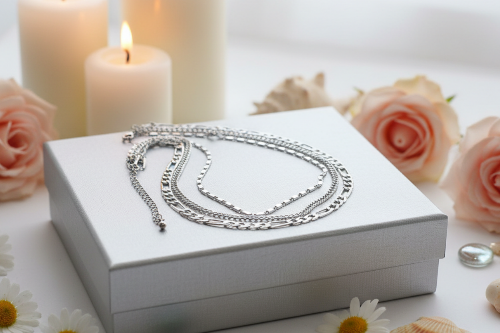 Flattering Triple Chain Choker Necklace