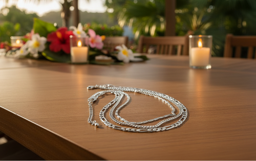 Flattering Triple Chain Choker Necklace
