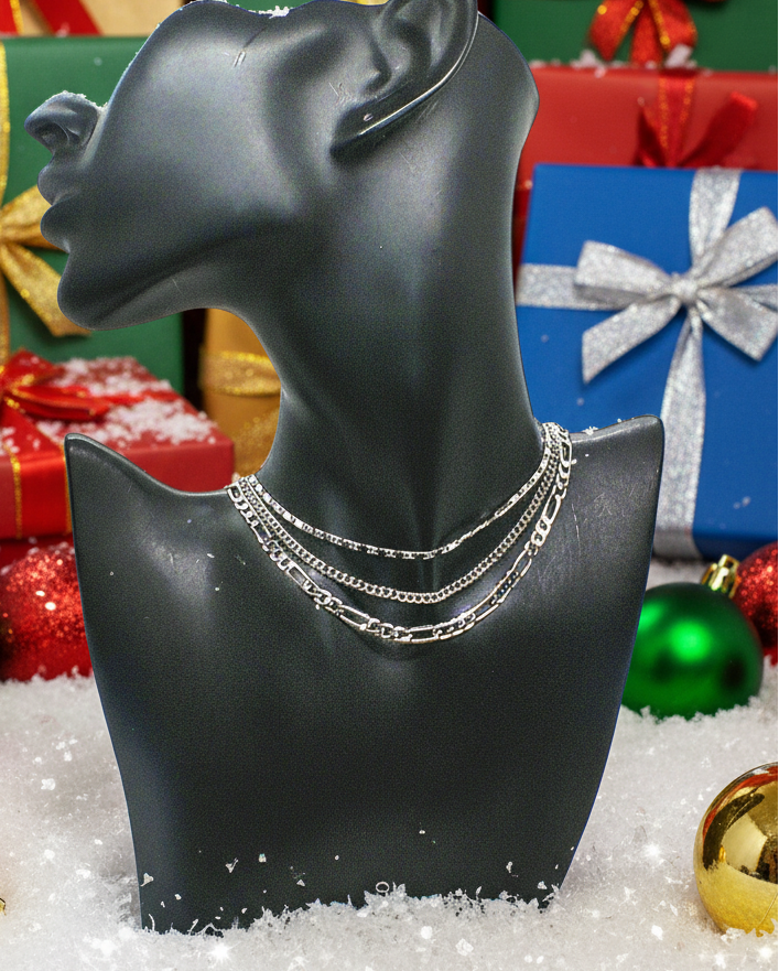 Flattering Triple Chain Necklace