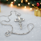 Stunning Heart and Cross Pendant Necklace