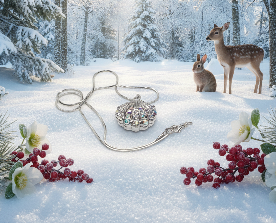 Beautiful Rhinestone Shell Necklace