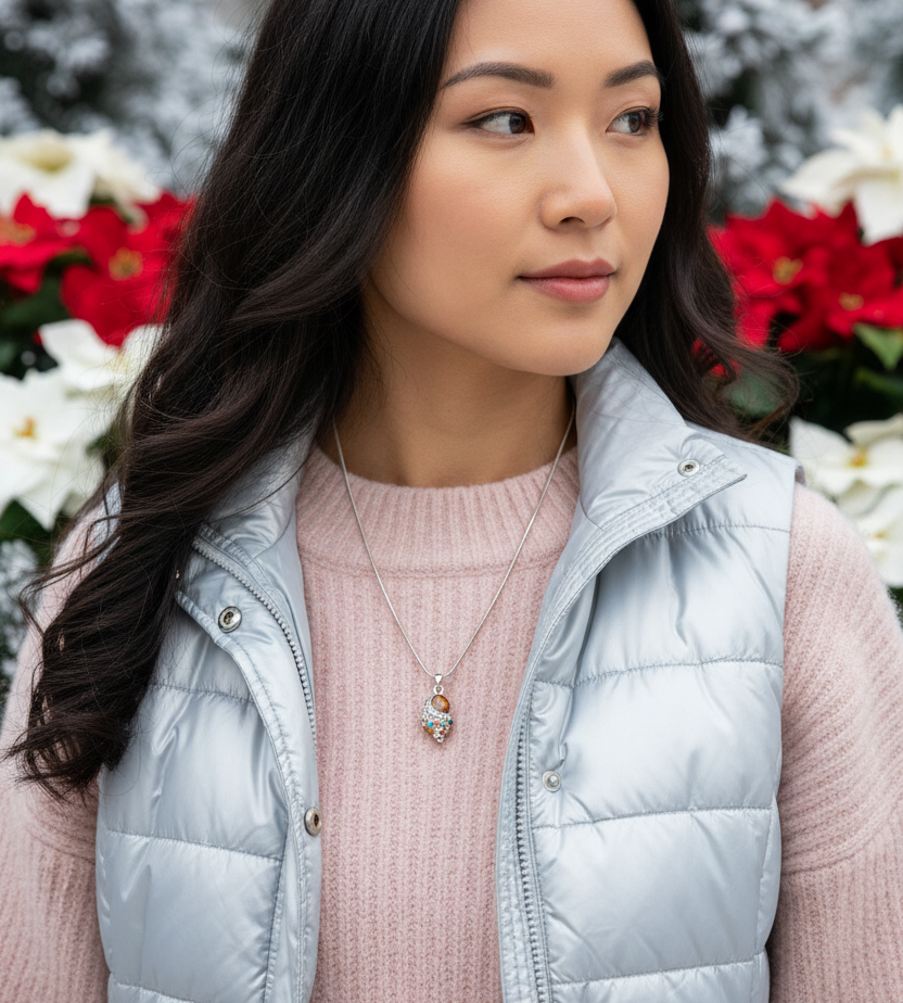 Stunning Trempet Shell Pendant Necklace