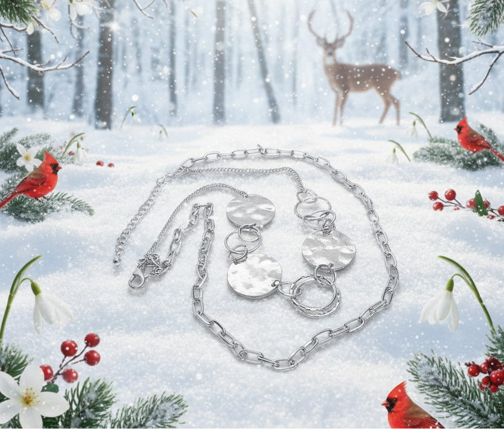 Fabulous Hammered Disc Necklace