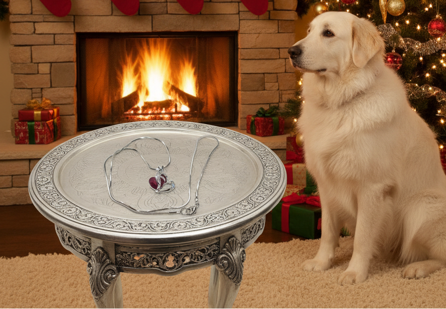 Stunning Red Crystal Heart Necklace