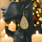 Glittering Teardrop Leather Earrings