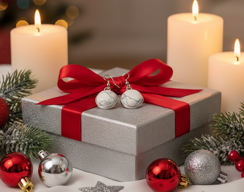 Magnesite Natural Stone Dangle Earring