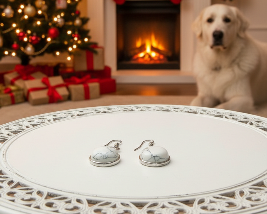 Magnesite Natural Stone Dangle Earring