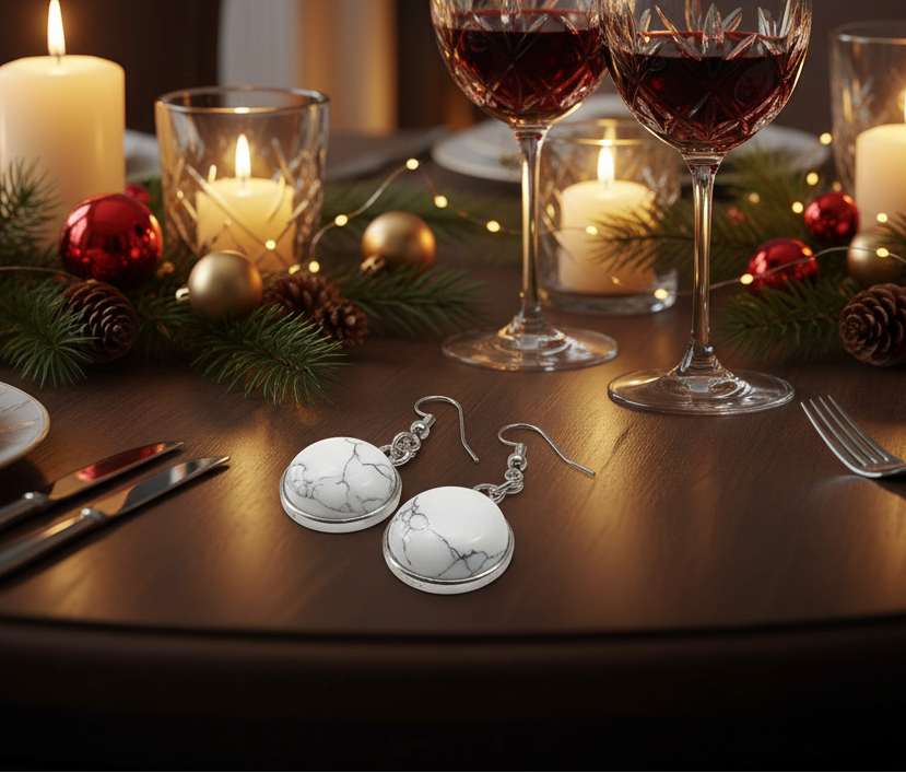 Magnesite Natural Stone Dangle Earring