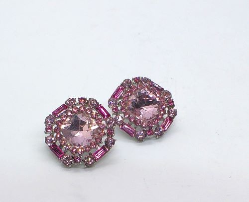 Lovely Marquise Pink Stud Earrings