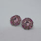 Lovely Marquise Pink Stud Earrings