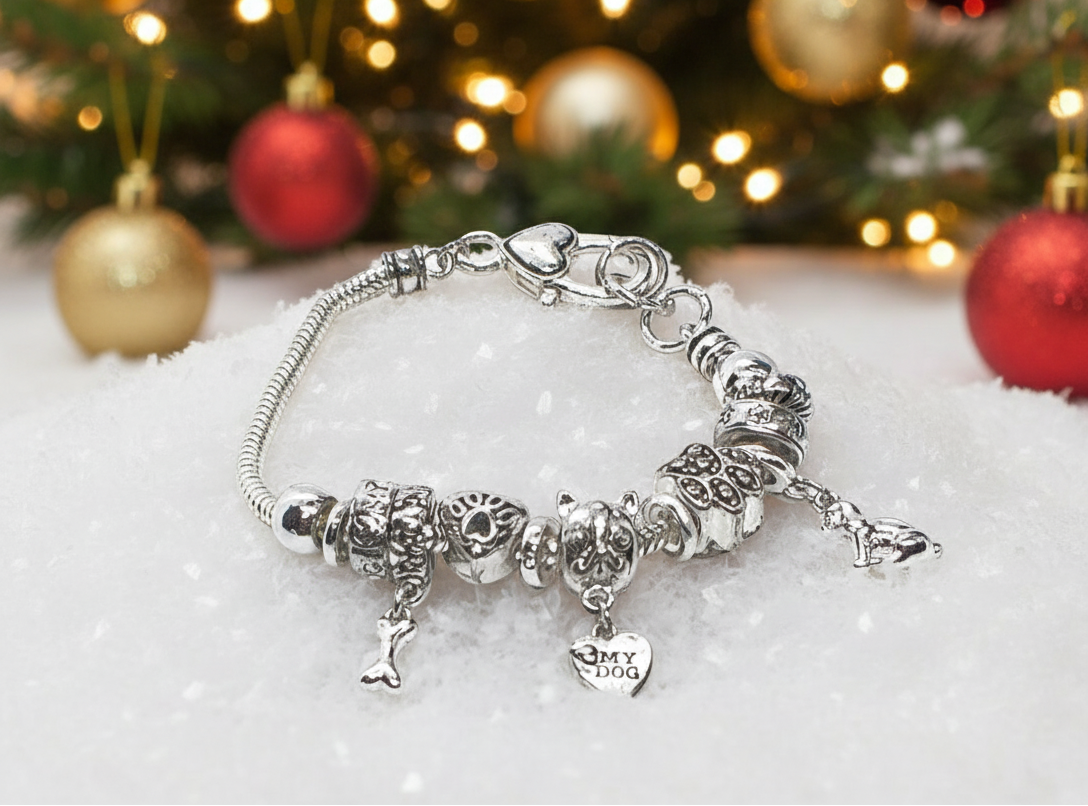 My Dog Heart Charm Bracelet
