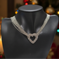 Multi Chain PAVE Heart Necklace
