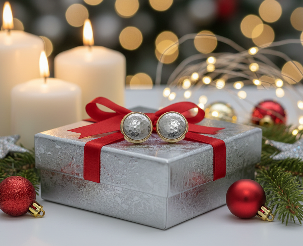 Lovely Stud Hammered Earrings