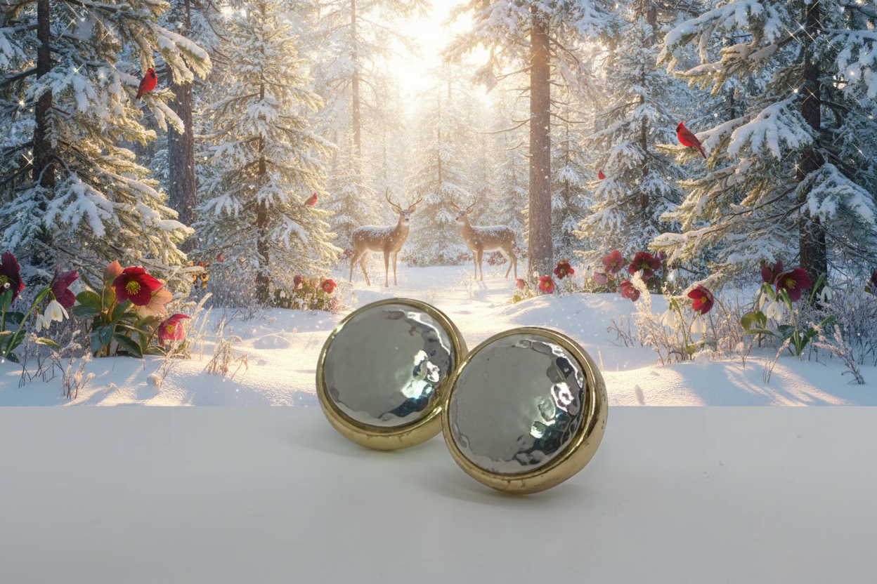 Lovely Stud Hammered Earrings