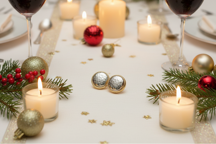 Lovely Stud Hammered Earrings