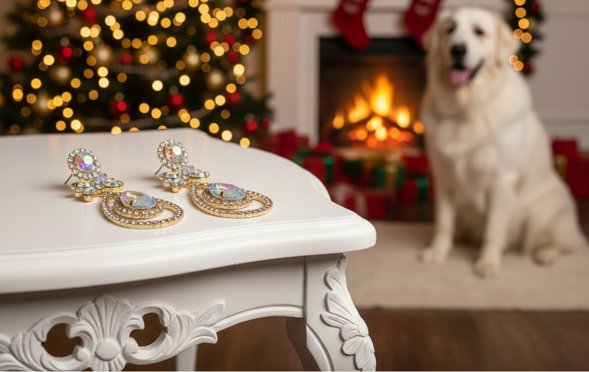 Stunning Tear Drop Stone Earrings