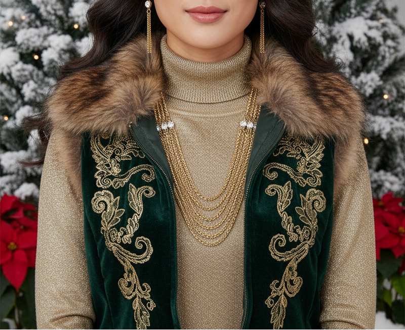 Multi Foxtail Chain Necklace Set