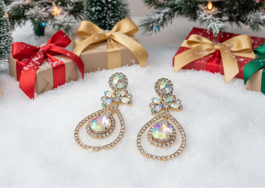 Stunning Tear Drop Stone Earrings