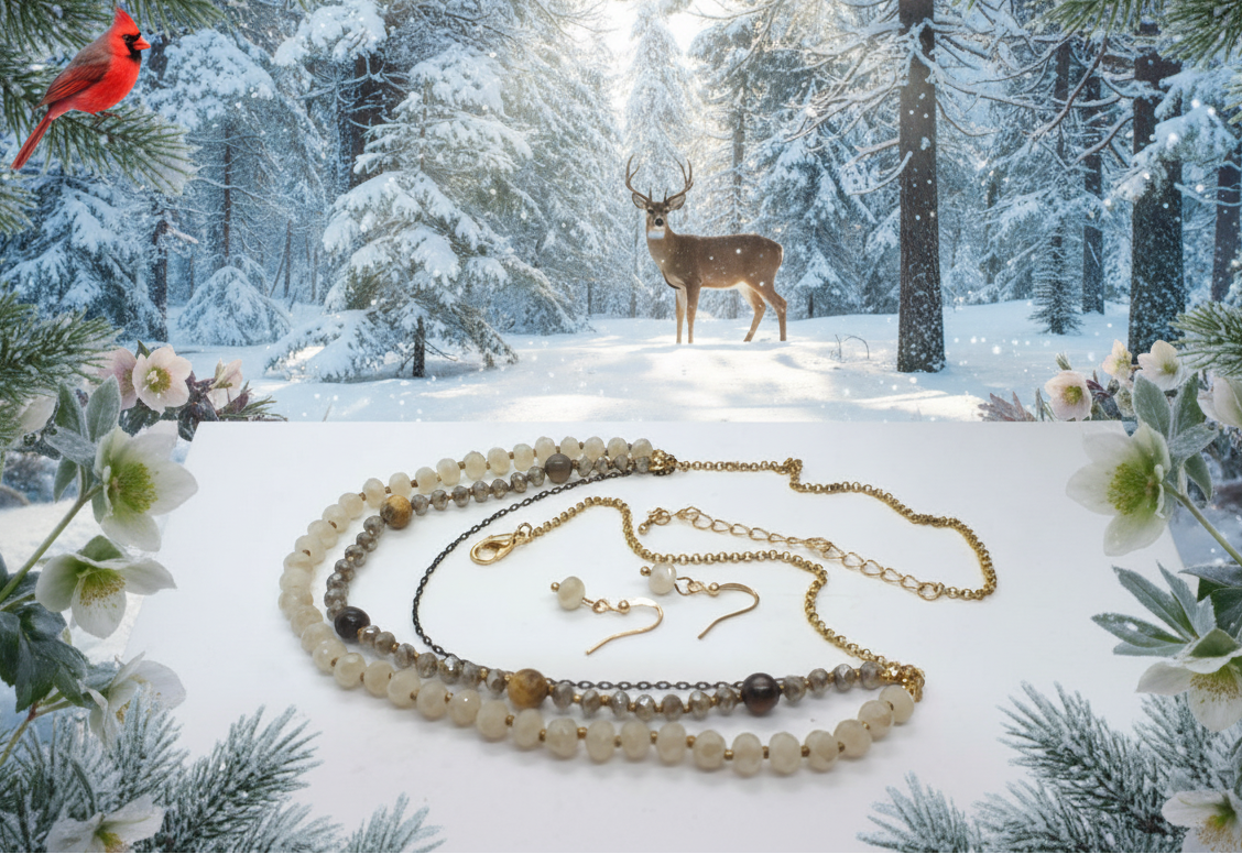 Three Layer Bib Necklace Set