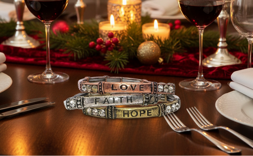 Precious Love Hope and Faith Bracelet