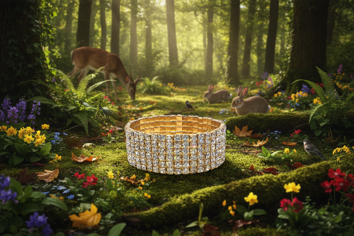 Stunning Gold Rhinestone Bracelet