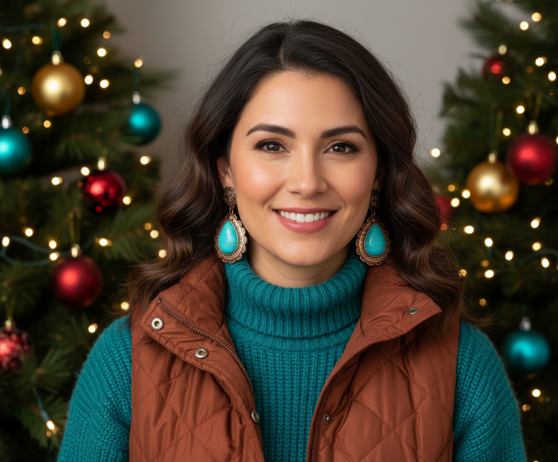 Lovely Copper Tone Teardrop Earrings