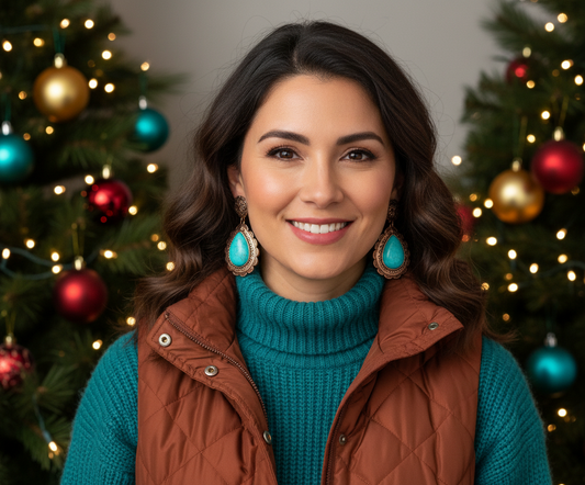 Lovely Copper Tone Teardrop Earrings