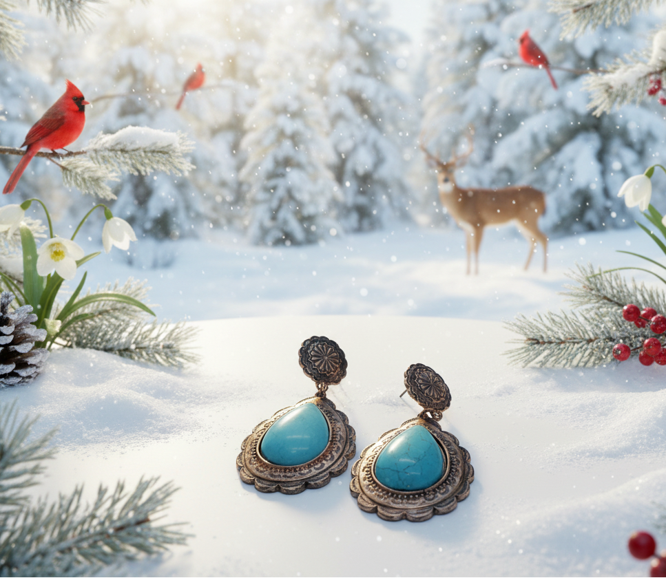 Lovely Copper Tone Teardrop Earrings