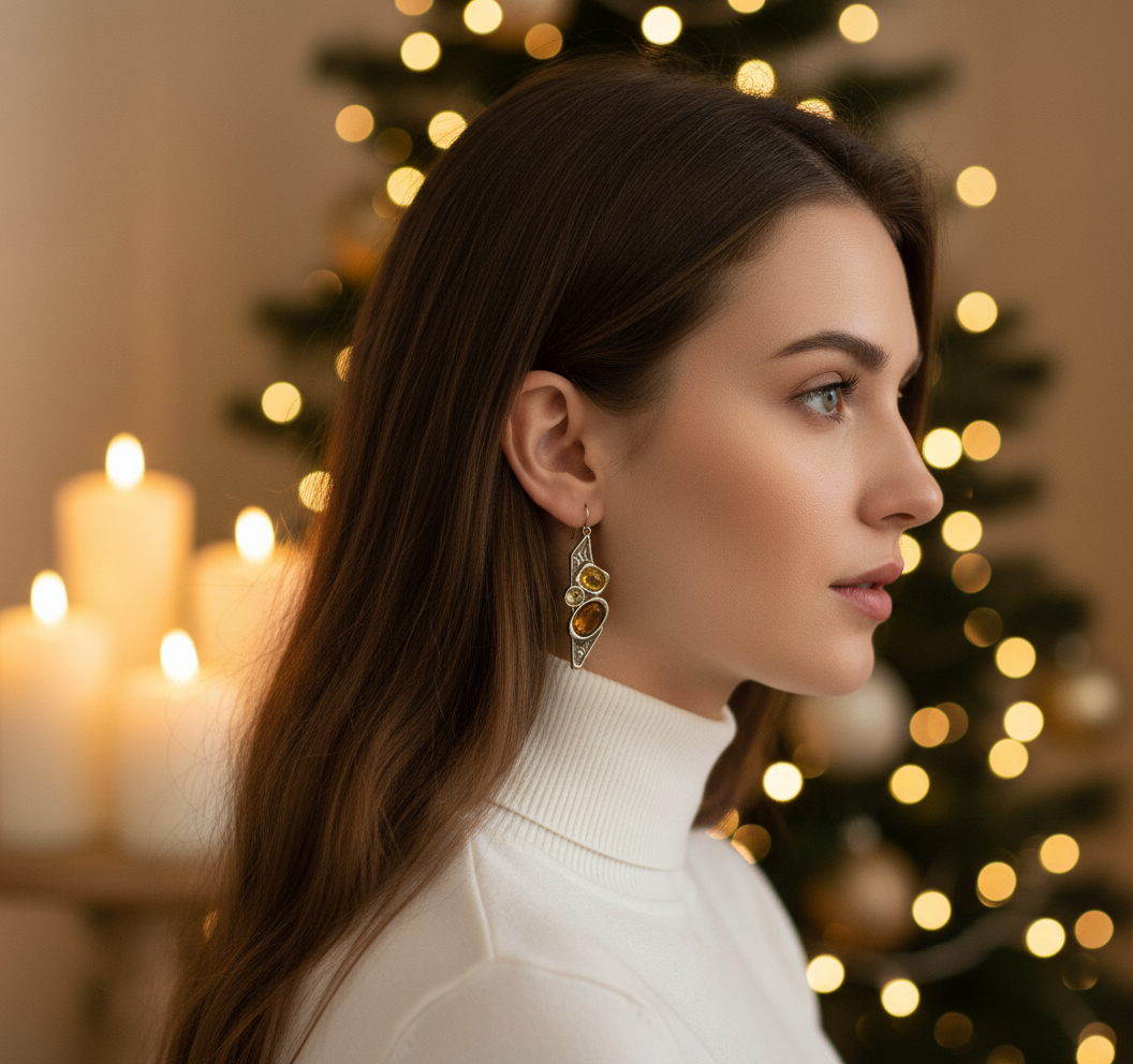 Lovely Gold Dangle Earrings