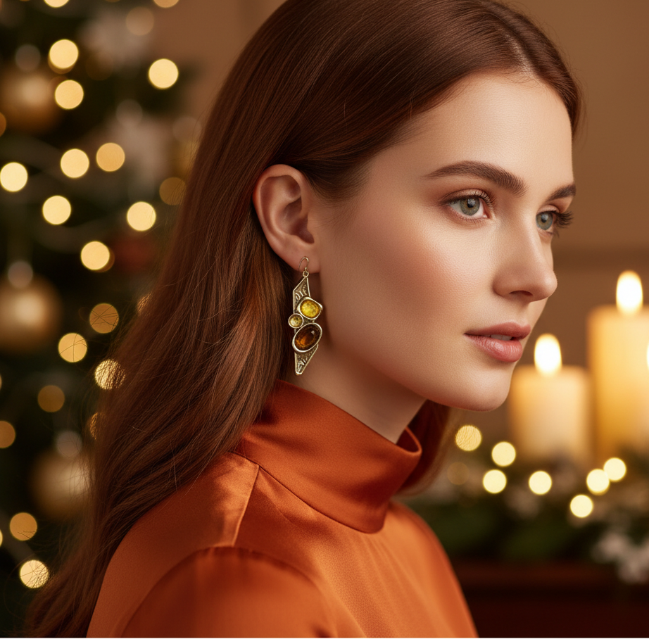 Lovely Gold Dangle Earrings