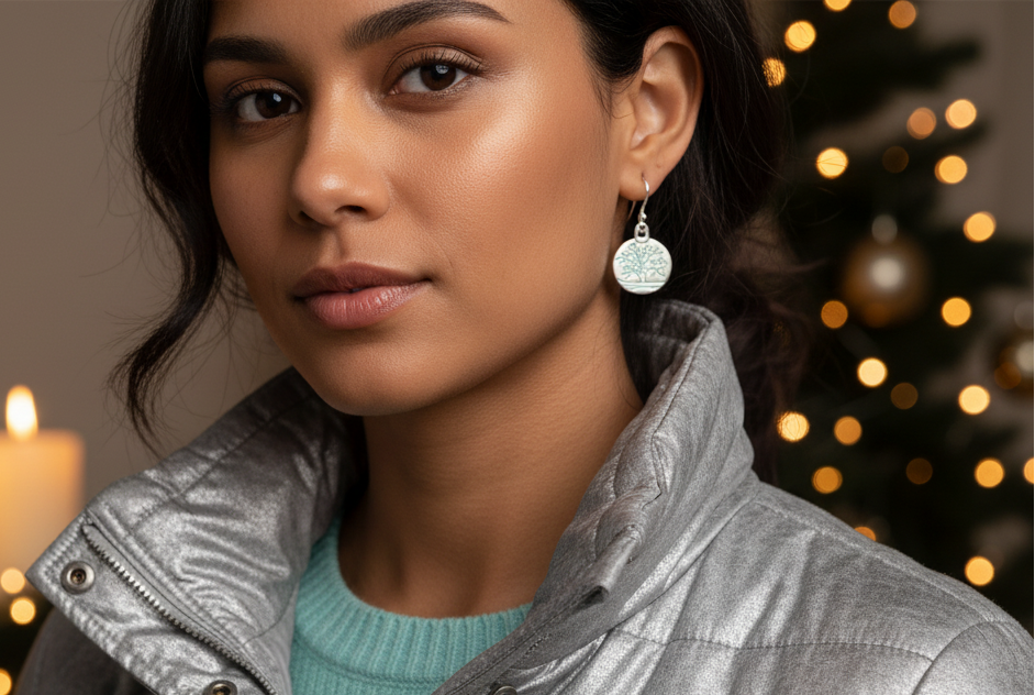 Beautiful Silver Tree of Life Earrings